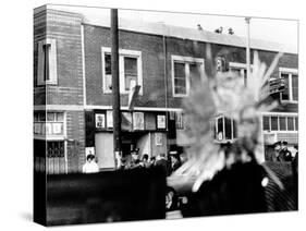 A Bullet Hole Made During an Exchange of Gunfire of LA Police and Black Panthers, Dec 8, 1969-null-Stretched Canvas