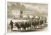 A Bullock Wagon Crossing the Great Plains Between St. Louis and Denver, C.1870, from 'American…-null-Framed Giclee Print