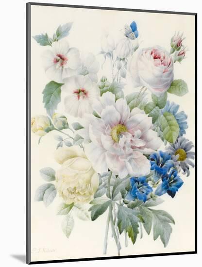 A Bunch of Flowers Including a Peony-Pierre Joseph Redoute-Mounted Giclee Print