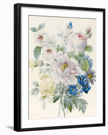 A Bunch of Flowers Including a Peony-Pierre Joseph Redoute-Framed Giclee Print
