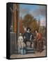 A Burgher of Delft and His Daughter (Adolf Croeser and His Daughter Catharina Croese)-Jan Havicksz Steen-Framed Stretched Canvas