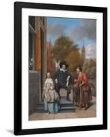 A Burgher of Delft and His Daughter (Adolf Croeser and His Daughter Catharina Croese)-Jan Havicksz Steen-Framed Giclee Print