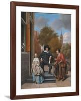 A Burgher of Delft and His Daughter (Adolf Croeser and His Daughter Catharina Croese)-Jan Havicksz Steen-Framed Giclee Print