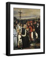 A Burial at Ornans, 1849-1850-Gustave Courbet-Framed Giclee Print