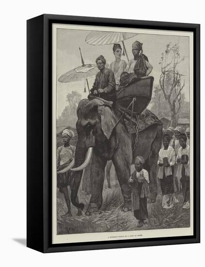 A Burmese Prince on a Visit of State-Richard Caton Woodville II-Framed Stretched Canvas