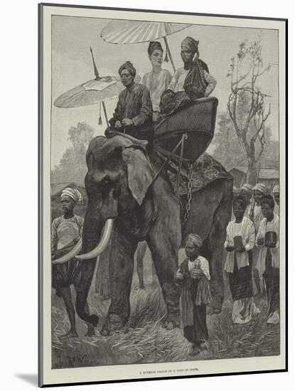 A Burmese Prince on a Visit of State-Richard Caton Woodville II-Mounted Giclee Print