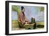 A Burmese Woman Making Cigars, C1900s-null-Framed Giclee Print