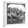 A Burning Ghat on the Ganges at Benares (Varanas), India, 1900s-Underwood & Underwood-Framed Premium Photographic Print