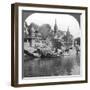 A Burning Ghat on the Ganges at Benares (Varanas), India, 1900s-Underwood & Underwood-Framed Photographic Print