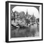 A Burning Ghat on the Ganges at Benares (Varanas), India, 1900s-Underwood & Underwood-Framed Photographic Print