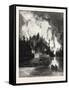 A Bush Fire by Night, Canada, Nineteenth Century-null-Framed Stretched Canvas