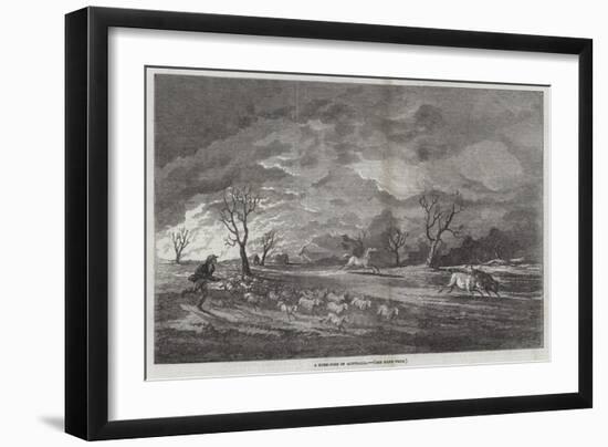 A Bush-Fire in Australia-null-Framed Giclee Print