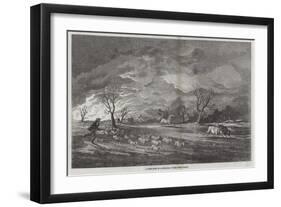 A Bush-Fire in Australia-null-Framed Giclee Print