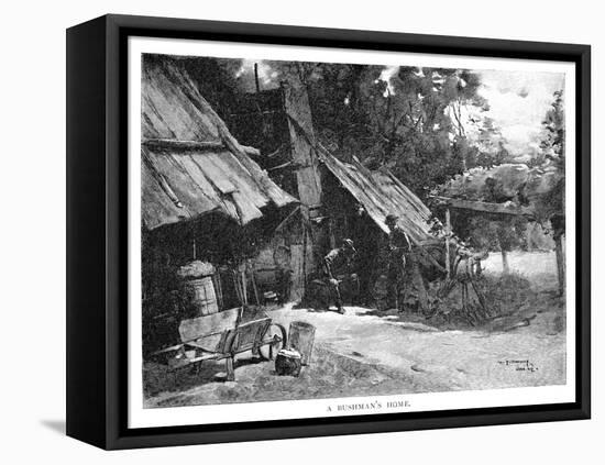 A Bushman's Home, Australia, 1886-William Thomas Smedley-Framed Stretched Canvas