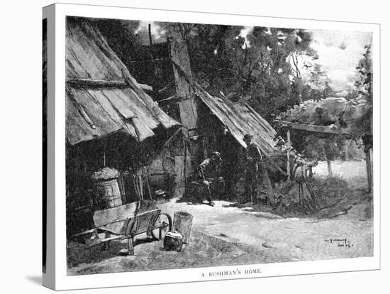 A Bushman's Home, Australia, 1886-William Thomas Smedley-Stretched Canvas