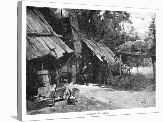 A Bushman's Home, Australia, 1886-William Thomas Smedley-Stretched Canvas