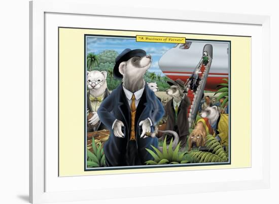 A Business of Ferrets-Richard Kelly-Framed Art Print