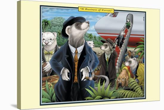 A Business of Ferrets-Richard Kelly-Stretched Canvas