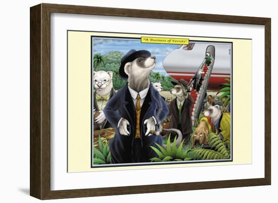 A Business of Ferrets-Richard Kelly-Framed Art Print