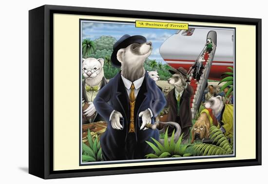 A Business of Ferrets-Richard Kelly-Framed Stretched Canvas