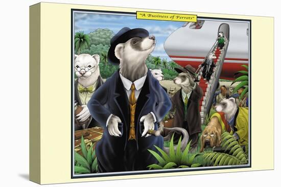 A Business of Ferrets-Richard Kelly-Stretched Canvas