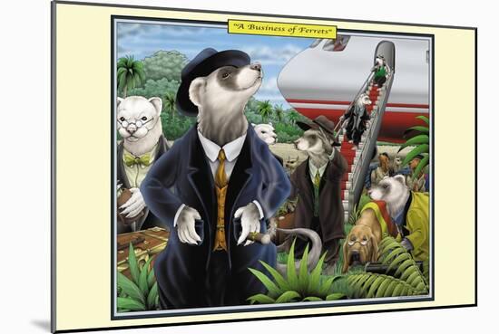 A Business of Ferrets-Richard Kelly-Mounted Premium Giclee Print