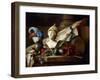 A Bust of Minerva with Armour and Weapons on a Stone Ledge, 1777-Anne Vallayer-coster-Framed Premium Giclee Print