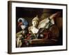 A Bust of Minerva with Armour and Weapons on a Stone Ledge, 1777-Anne Vallayer-coster-Framed Giclee Print
