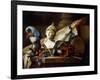 A Bust of Minerva with Armour and Weapons on a Stone Ledge, 1777-Anne Vallayer-coster-Framed Giclee Print