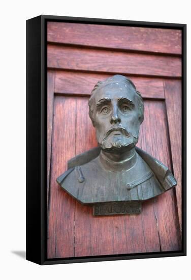 A Bust on the Door of Mariacki Door-debstheleo-Framed Stretched Canvas