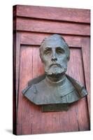 A Bust on the Door of Mariacki Door-debstheleo-Stretched Canvas