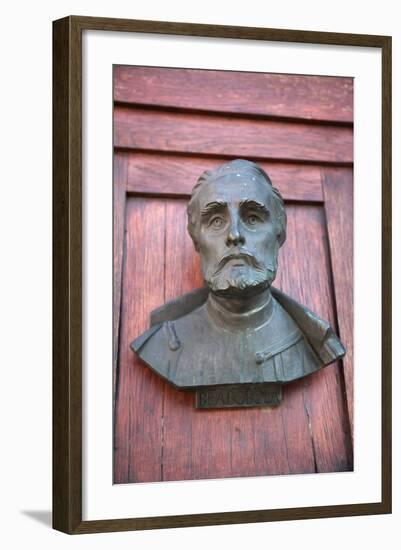 A Bust on the Door of Mariacki Door-debstheleo-Framed Photographic Print