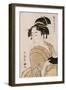 A Bust Portrait of the Waitress Okita of the Naniwaya Teahouse-Chokosai Eisho-Framed Giclee Print