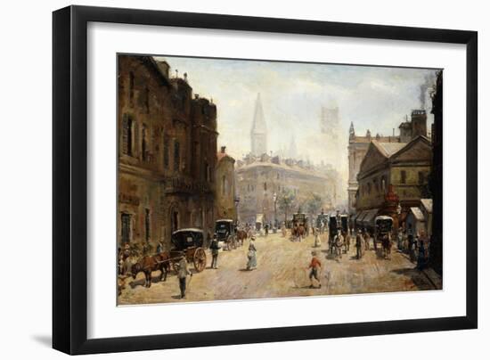 A Bustling Street Scene-Dufaug G.A.-Framed Giclee Print