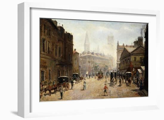 A Bustling Street Scene-Dufaug G.A.-Framed Giclee Print