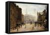 A Bustling Street Scene-Dufaug G.A.-Framed Stretched Canvas