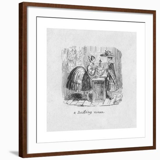 'A Bustling Woman', 1829-George Cruikshank-Framed Giclee Print