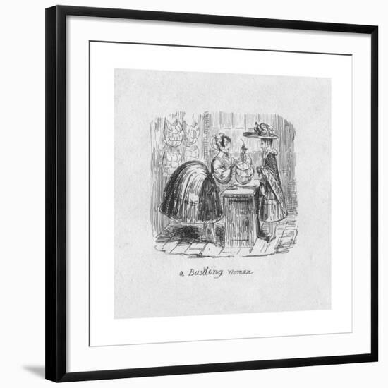 'A Bustling Woman', 1829-George Cruikshank-Framed Giclee Print