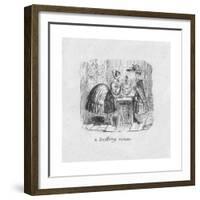 'A Bustling Woman', 1829-George Cruikshank-Framed Giclee Print