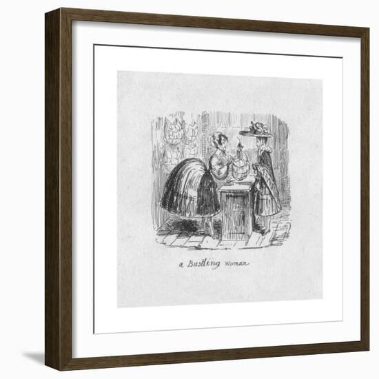 'A Bustling Woman', 1829-George Cruikshank-Framed Giclee Print