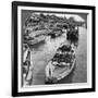 A Busy Freight Canal in Tokyo, Japan, 1904-Underwood & Underwood-Framed Photographic Print