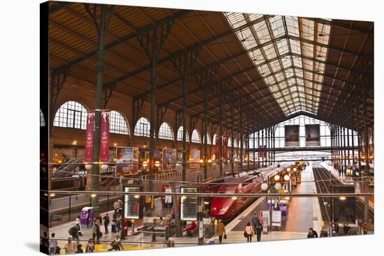 A Busy Gare Du Nord Station in Paris, France, Europe-Julian Elliott-Stretched Canvas