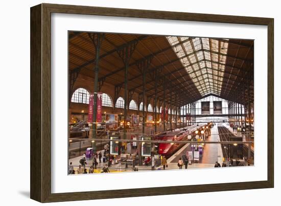 A Busy Gare Du Nord Station in Paris, France, Europe-Julian Elliott-Framed Photographic Print