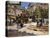 A Busy Paris Square-Felix Hilaire Buhot-Stretched Canvas