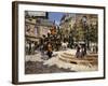 A Busy Paris Square-Felix Hilaire Buhot-Framed Giclee Print