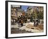 A Busy Paris Square-Felix Hilaire Buhot-Framed Giclee Print