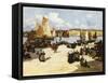 A Busy Port Scene-Fernand Legout-Gerard-Framed Stretched Canvas