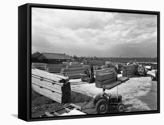 A Busy Timber Yard, Bolton Upon Dearne, South Yorkshire, 1960-Michael Walters-Framed Stretched Canvas