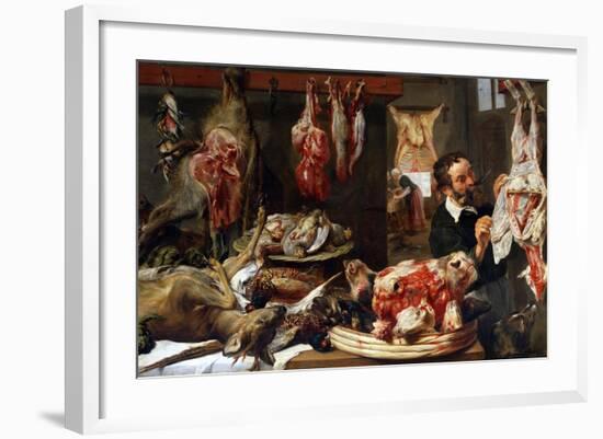 A Butcher Shop, 1630S-Frans Snyders-Framed Giclee Print