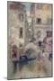 A Bye Canal, Venice, 19th Century-James Abbott McNeill Whistler-Mounted Giclee Print